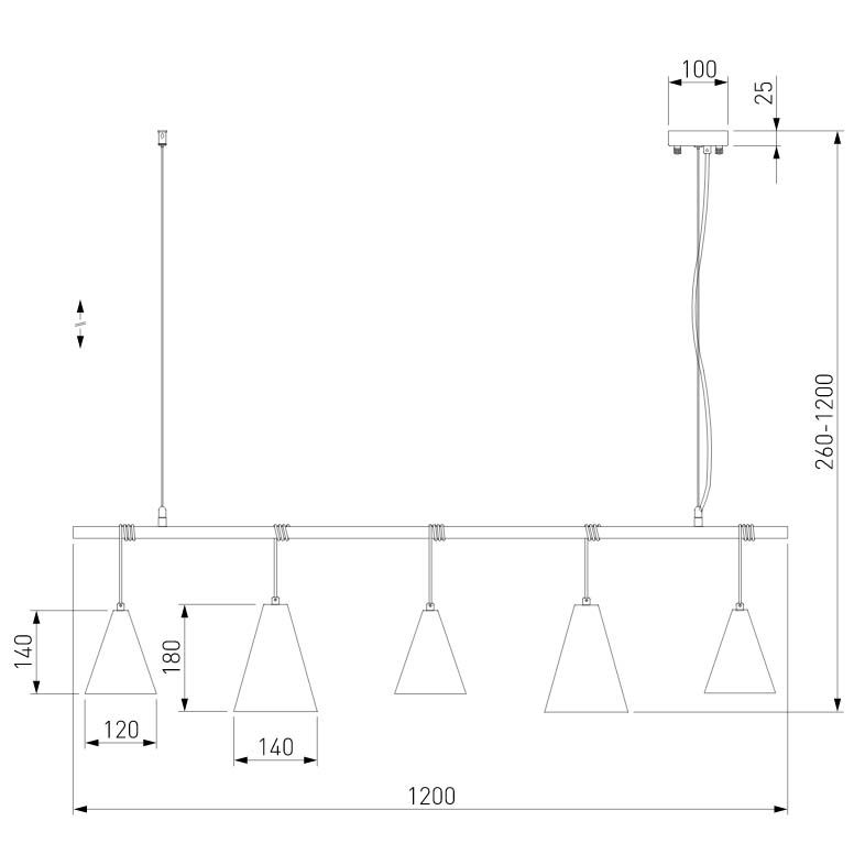 Подвесная люстра Eurosvet Castle 50088/5 белый/серебро