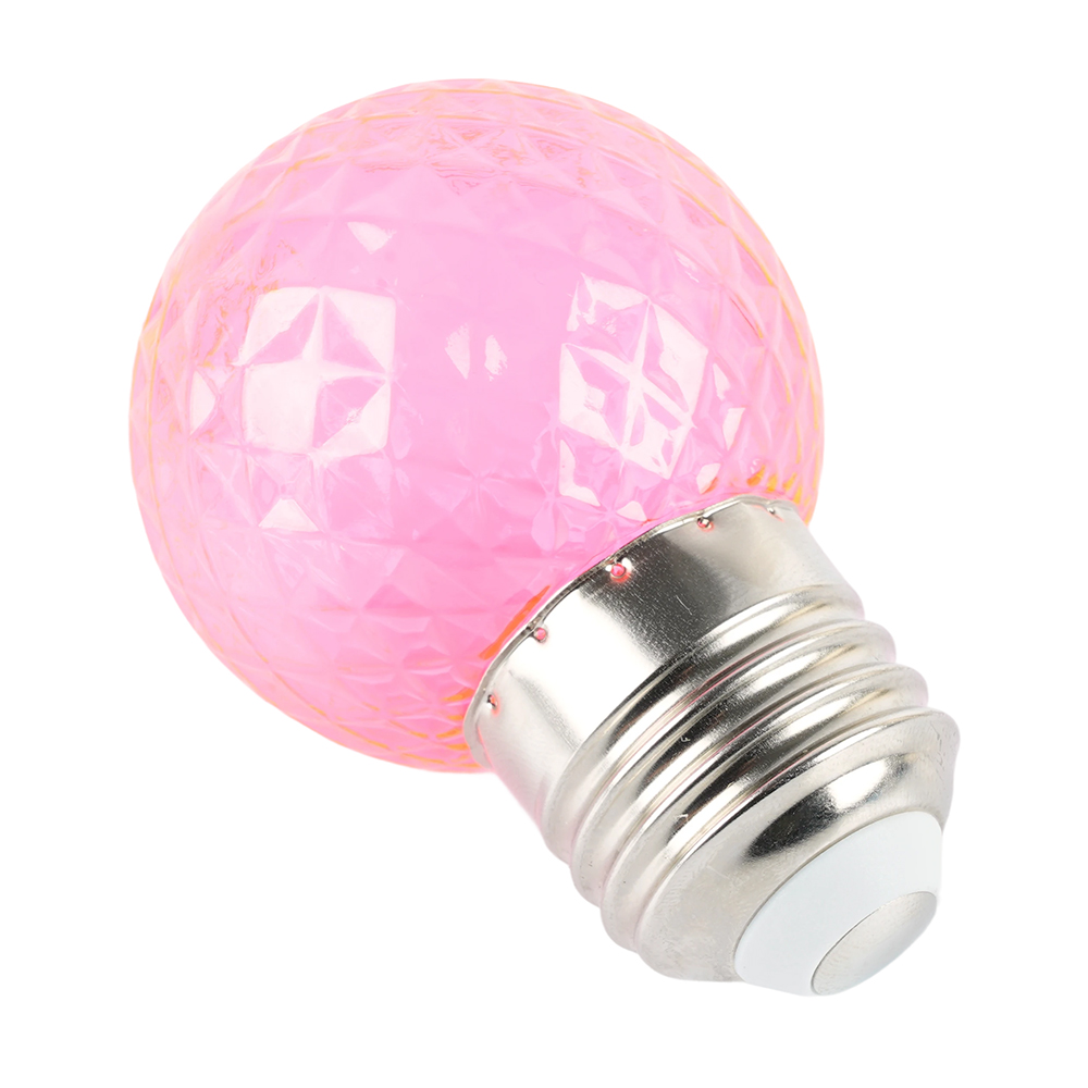 Лампа светодиодная Feron LB-385 шар розовый прозрачный E27 1W 230V 52177