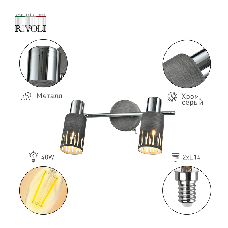 Спот Rivoli Lethe 3123-312 Б0055654