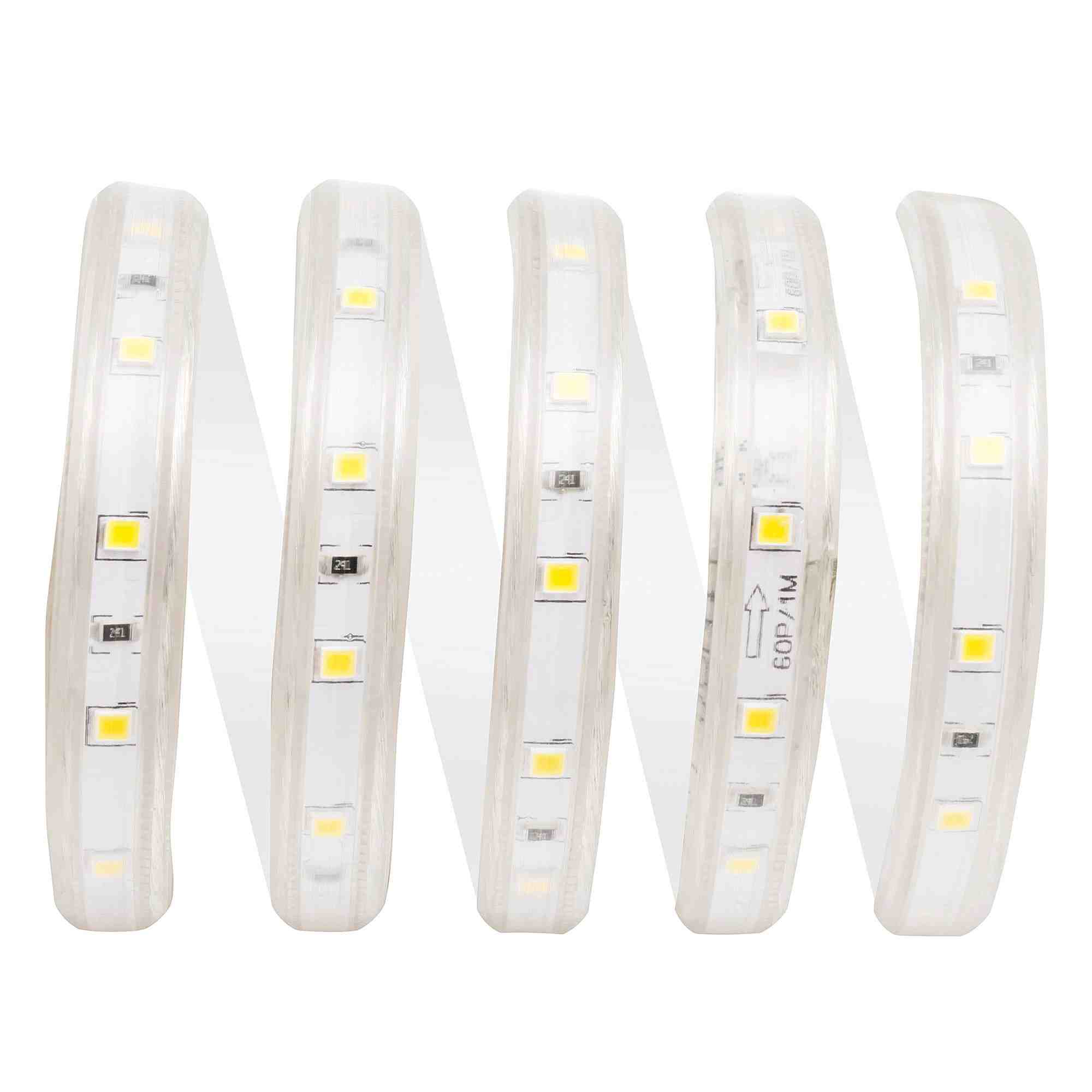 Комплект светодиодной ленты Apeyron 220В 4,8Вт/м smd3528/2835 60д/м IP65 300Лм/м 5м 6000К (сетевой шнур, заглушка, крепежи)  10-04