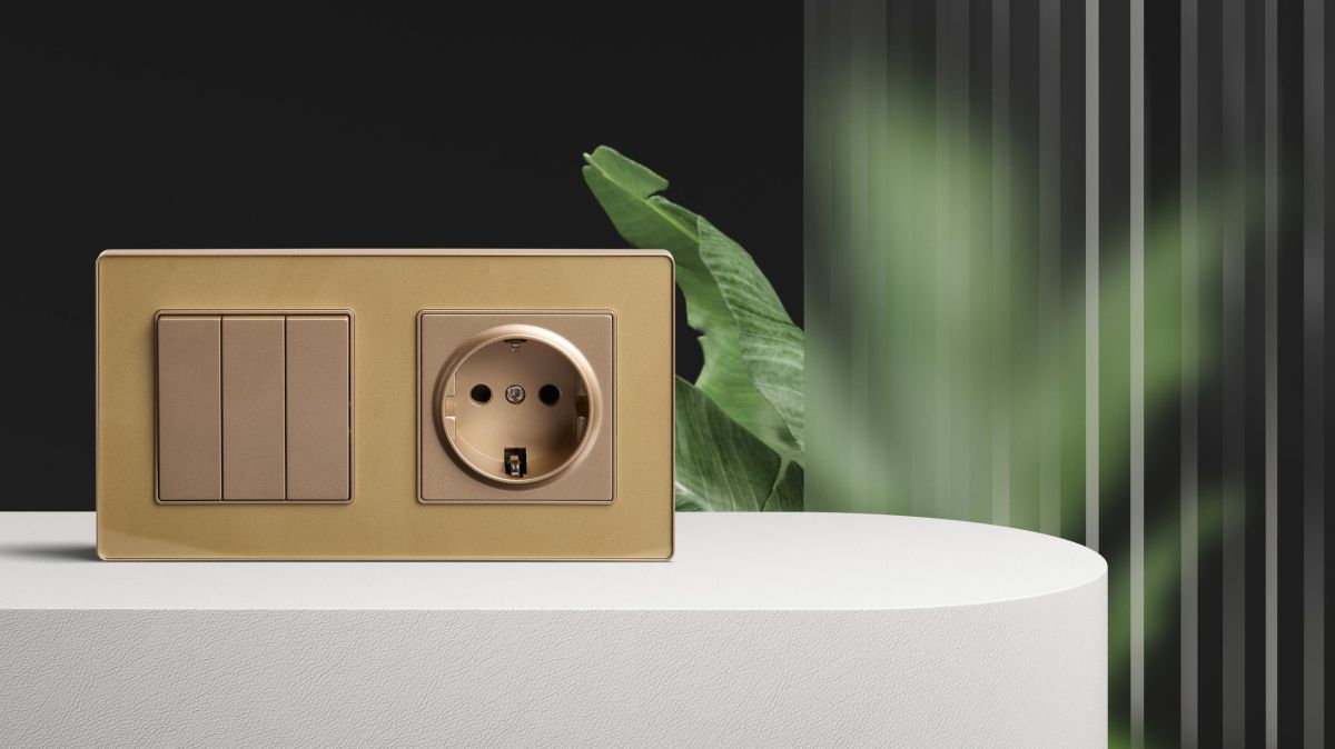 Рамка 1-постовая, золотой Kollinger Eleganz Acryl EA1GD