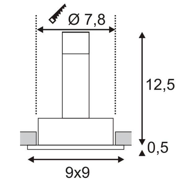 Встраиваемый светильник SLV New Tria 68 Square 113471