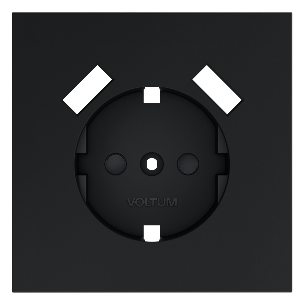 Накладка для розетки с заземлением и защитными шторками, с USB A+A Voltum S70 (графит) VLS000907