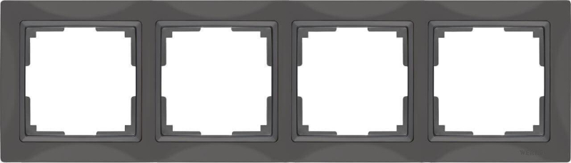 Рамка Werkel Snabb Basic на 4 поста серо-коричневый WL03-Frame-04 4690389099069