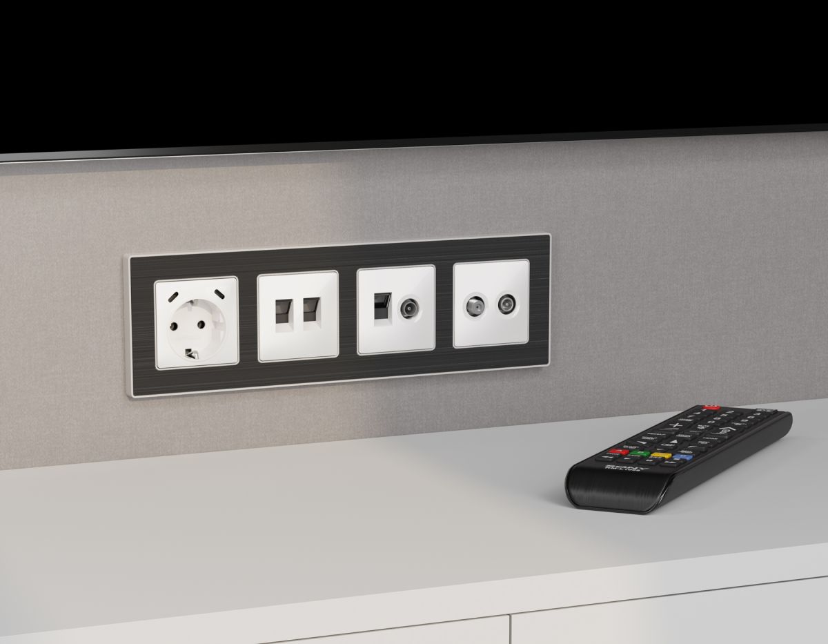 Комплект механизма электрической розетки 2USB С+C 20W с/з на винтовых зажимах 16A-250V Alfa Белый матовый Quant Ambrella Volt MA130510 (AP1305, VM165)