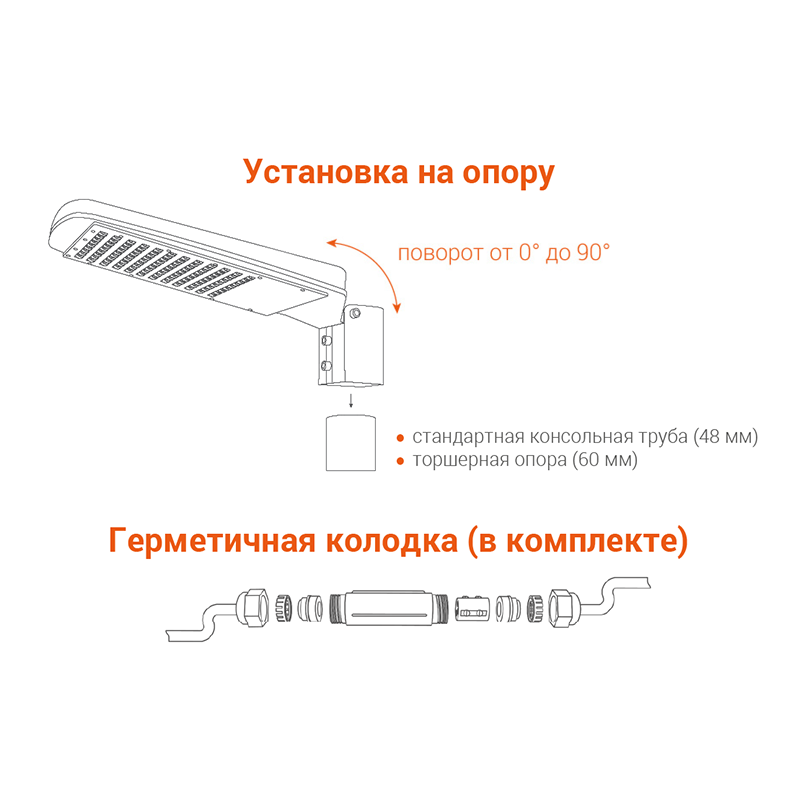Уличный консольный светильник Wolta STLS-70W03