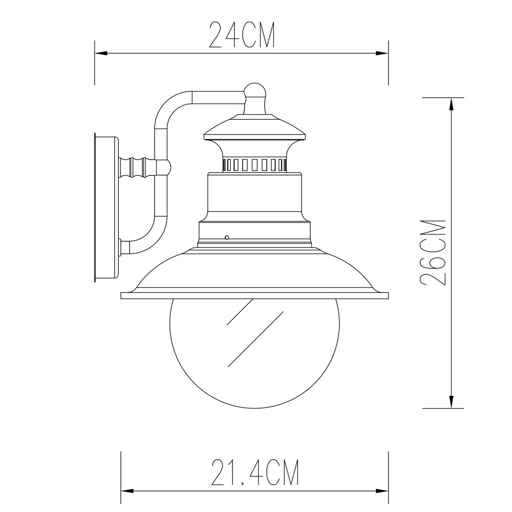 Уличный настенный светильник Arte Lamp Amsterdam A1523AL-1BN