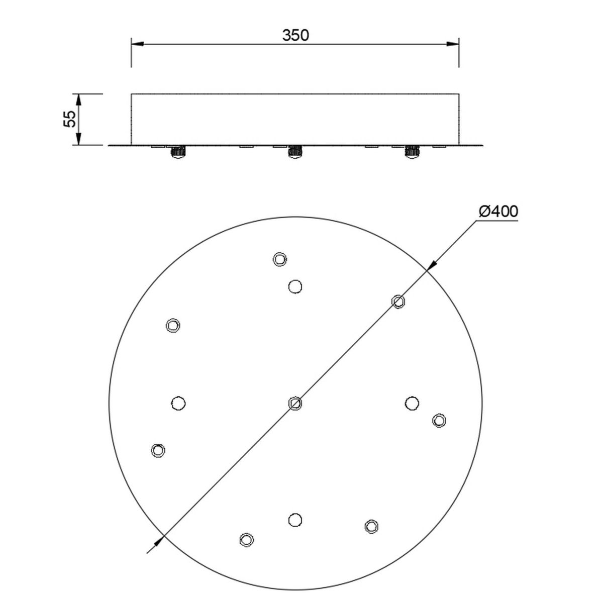 Основание потолочное 8L Mantra Modular Light Florones 9369