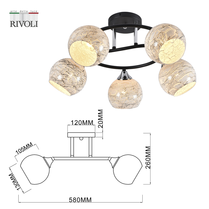 Потолочная люстра Rivoli Melissa 9139-305 Б0054902
