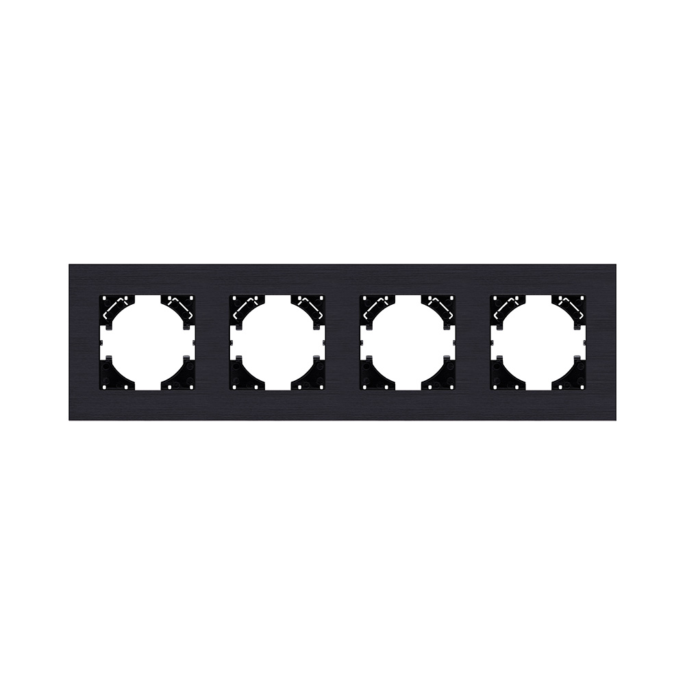 Рамка 4-постовая, черный Kollinger Reflex AL RA4BK