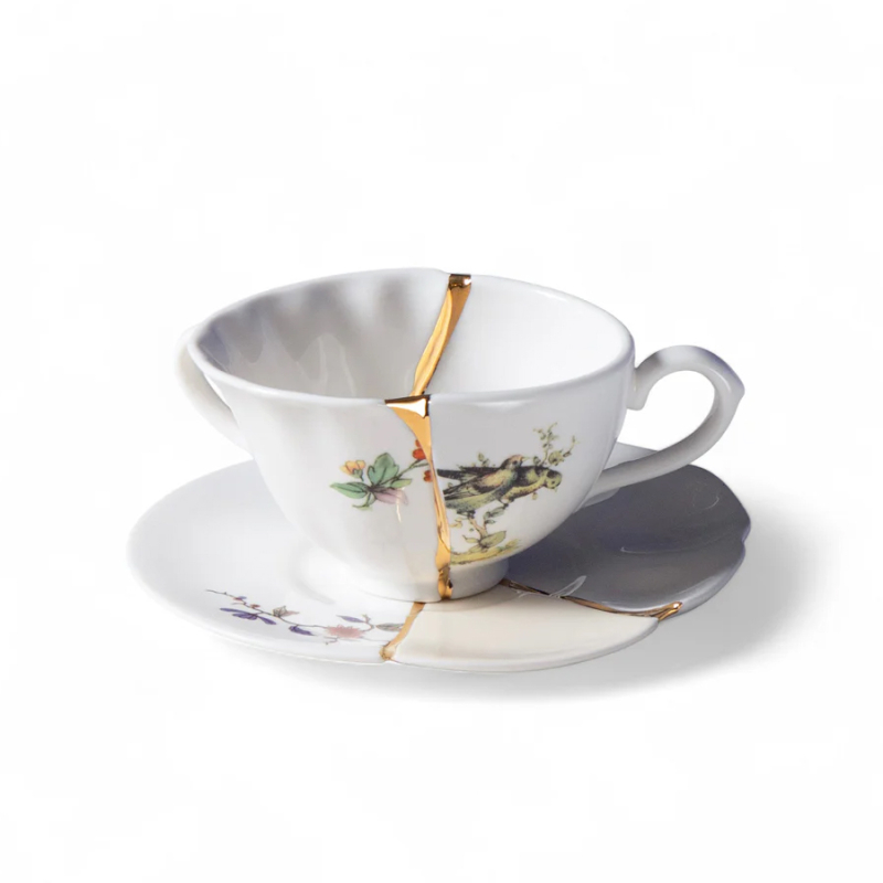 Блюдце с чашкой Seletti Kintsugi 9647