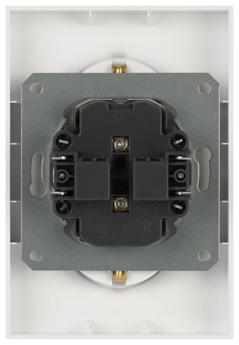 Розетка Эра Arktik 16-2107-04 без заземления двойная 2X2P 16А-250В шампань Б0071684