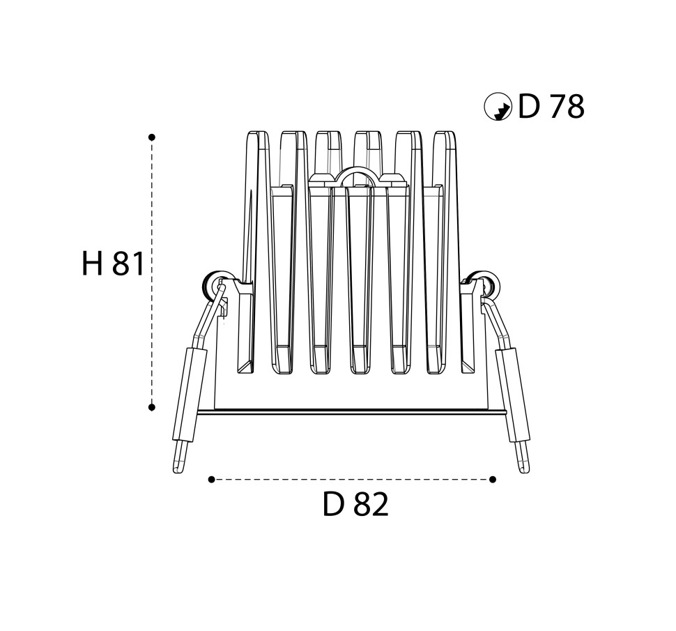 Встраиваемый светильник Italline IT08-8041 white 3000K