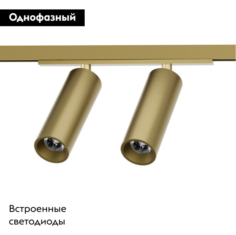 Трековый однофазный светильник Denkirs Shine spot DK5742-SB