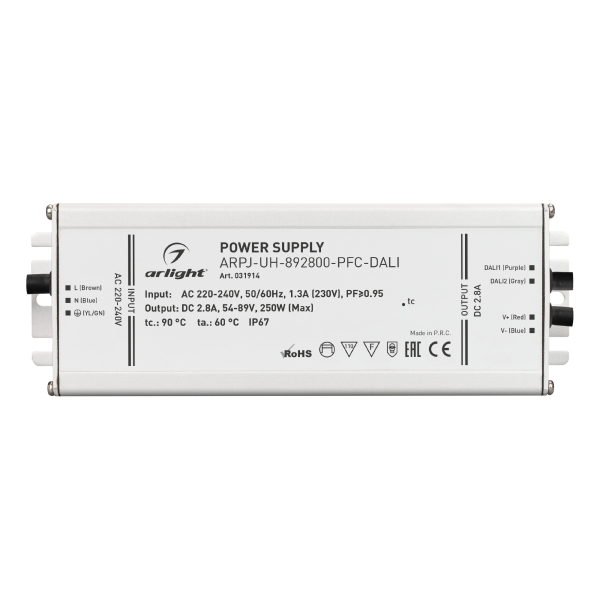 Блок питания Arlight ARPJ-UH-892800-PFC-DALI 250W, 2.8A 031914