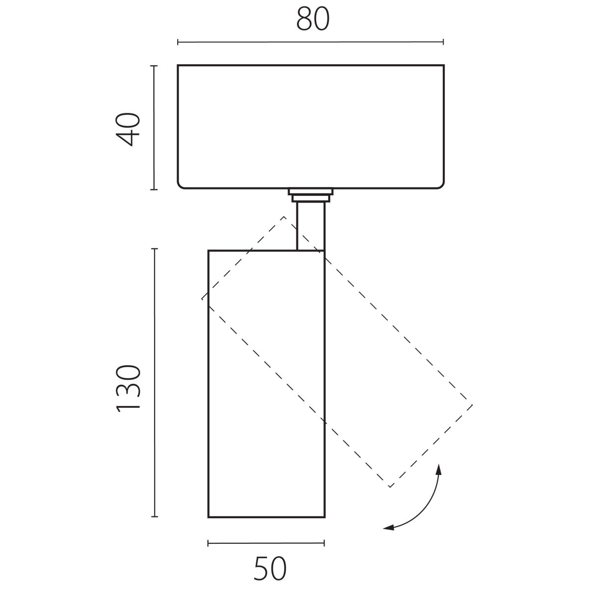 Накладной светильник 20-55G с адаптером Lightstar Canno Pro C4127SO