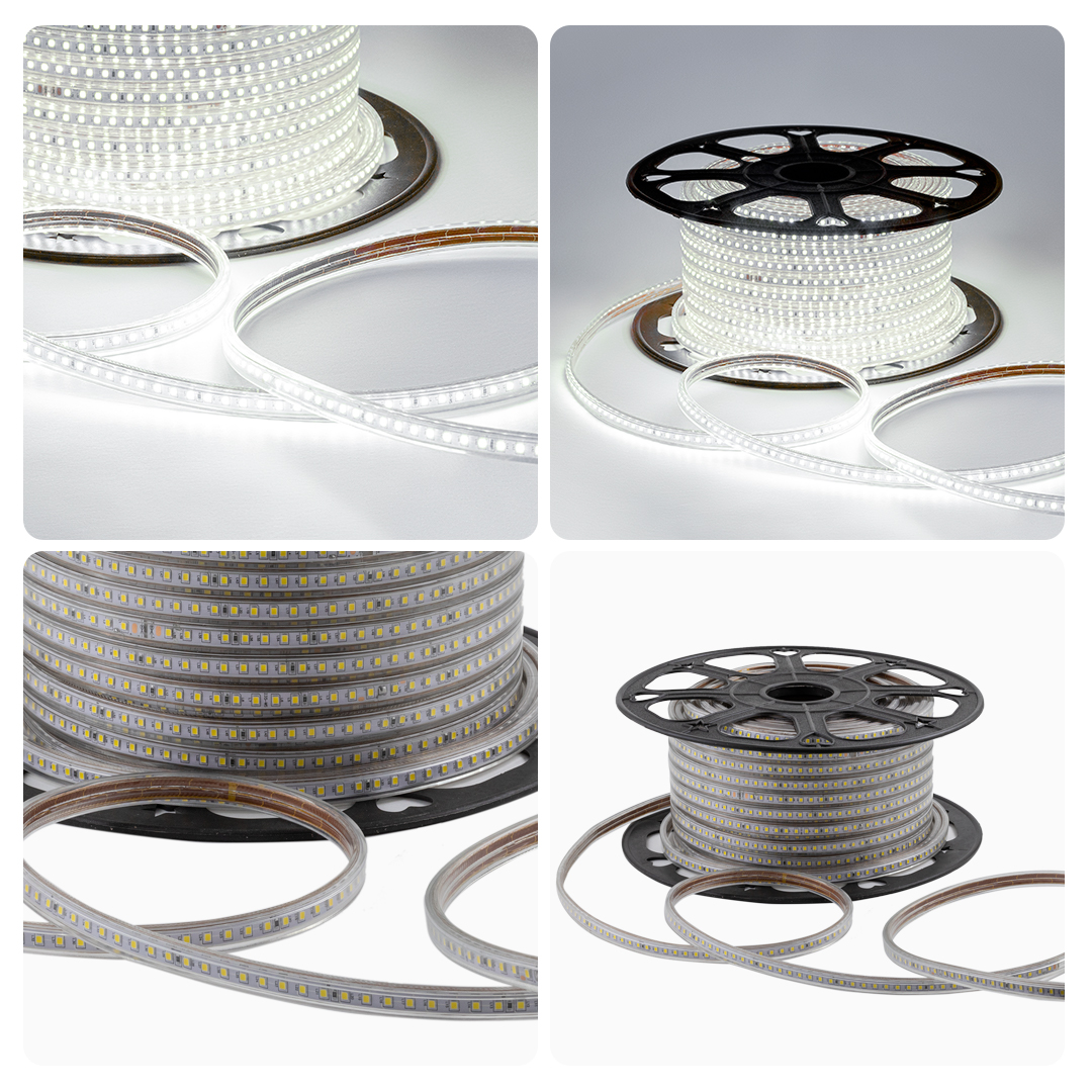 Светодиодная лента OGM Эконом 220В 2835 7Вт/м 4000К 50м IP65 O17-08