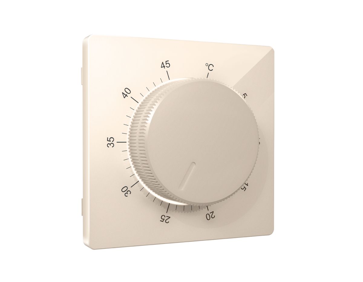 Лицевая панель Alfa (Бежевый глянец) для терморегулятора теплого пола Quant Ambrella Volt AP3057