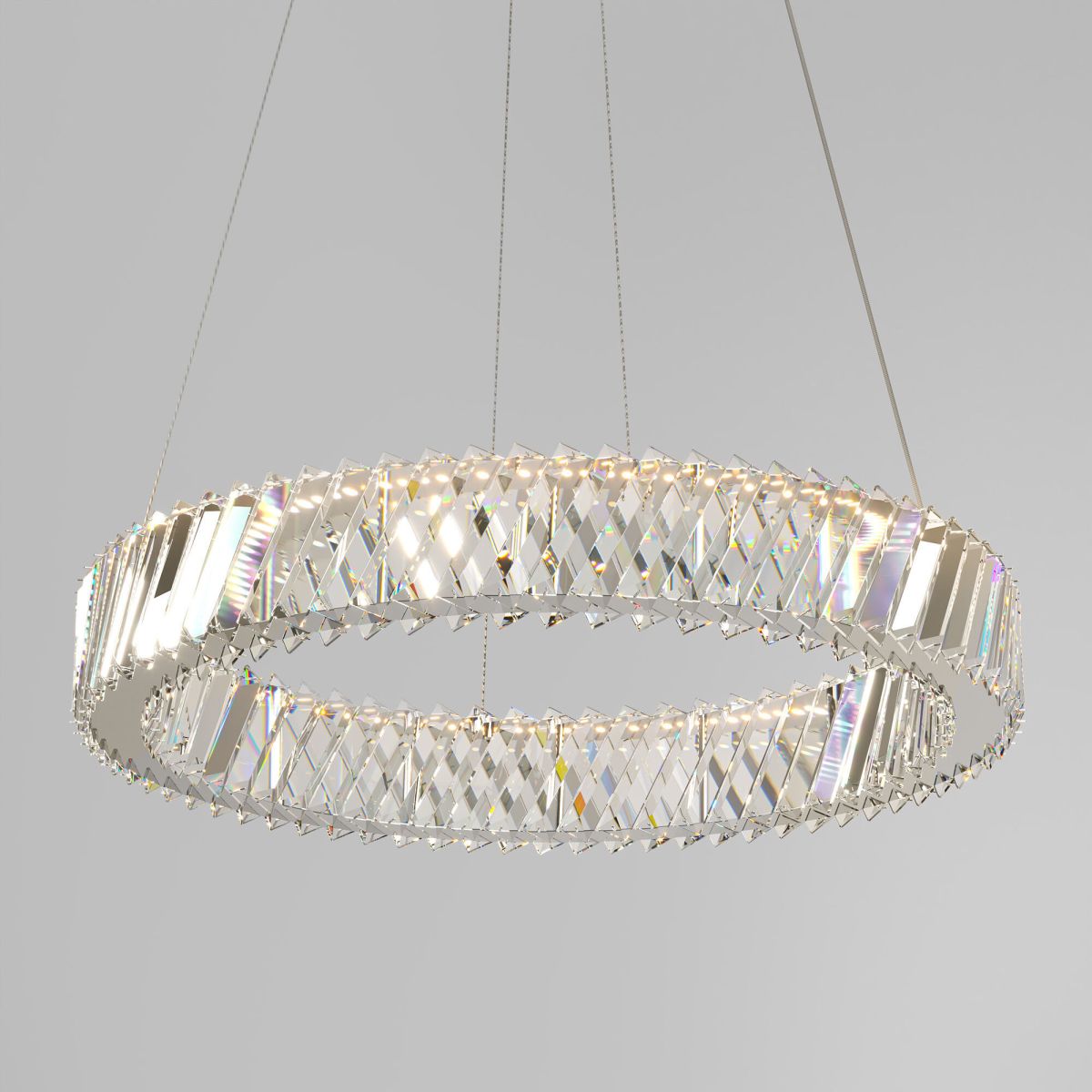 Подвесной светильник Eurosvet 101004 LED Никель хрусталь Strotskis a071451