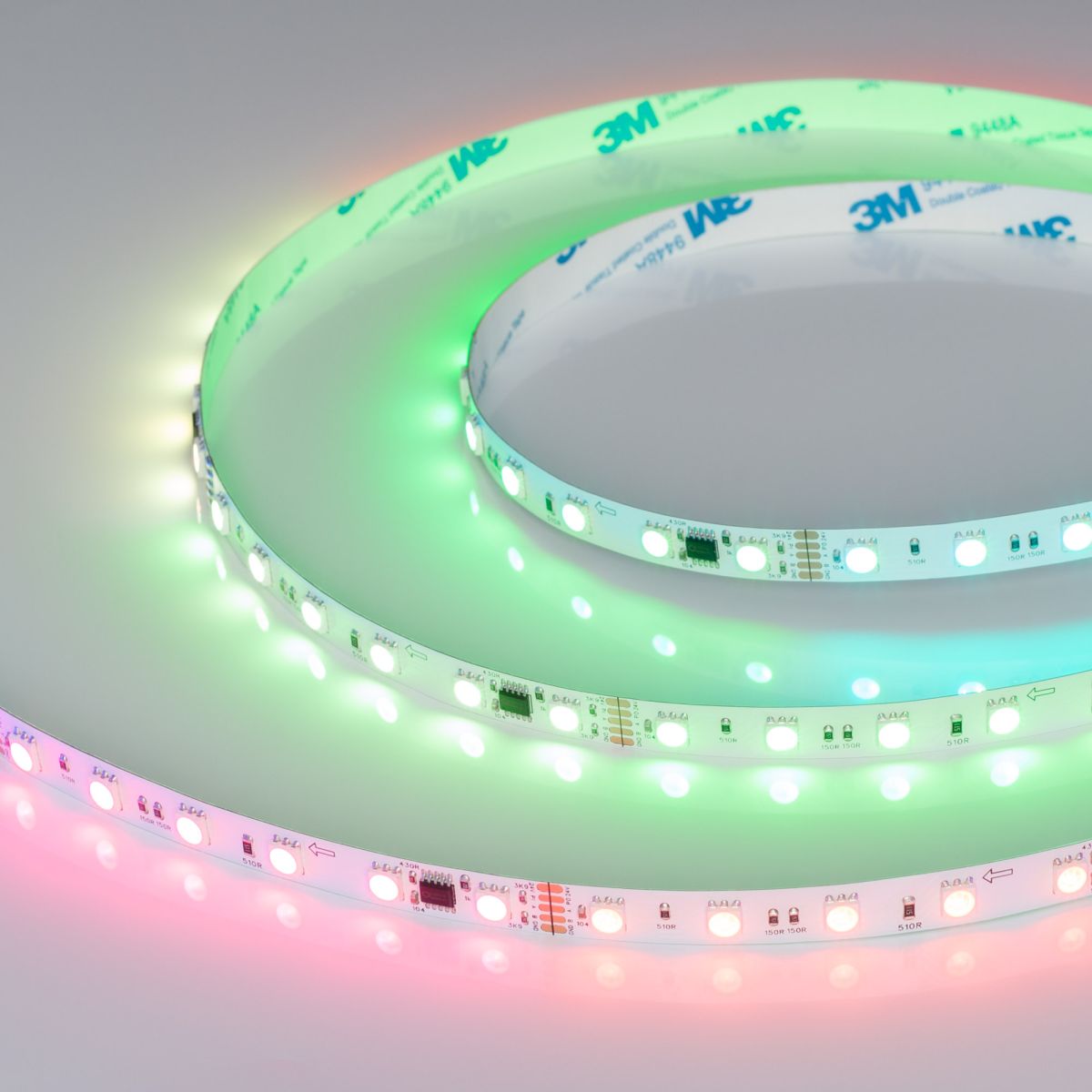 Светодиодная лента Arlight DMX-B60-10mm 24V RGB-PX6 (14 W/m, IP20, 5m)  039183(1)