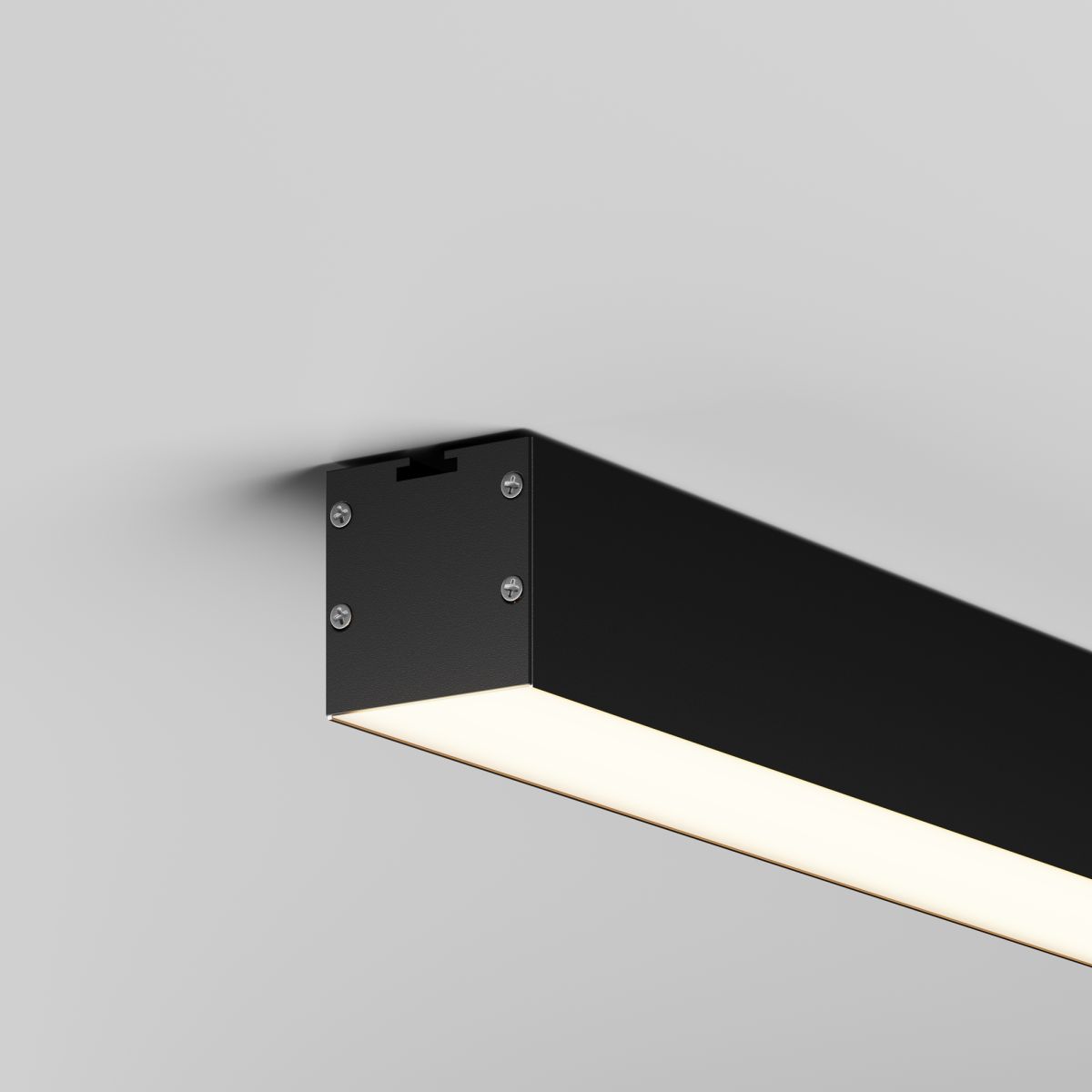 Линейный накладной светильник Maytoni Technical 3000K 35x35 (Черный, 1 м) LL311011