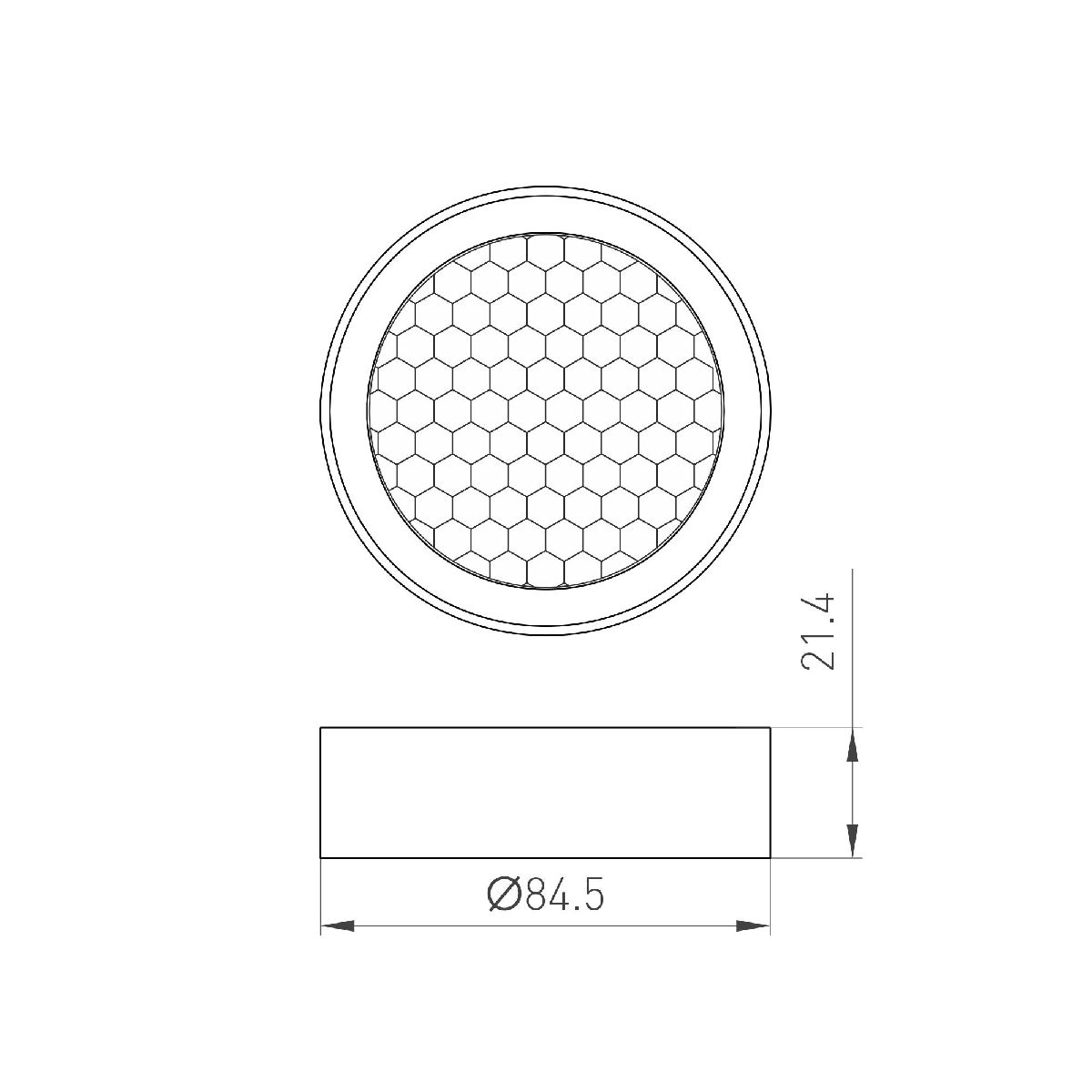 Фильтр сетчатый с посадочным кольцом Arlight LGD-HONEYCOMB-RING-R85 (BK) 046764