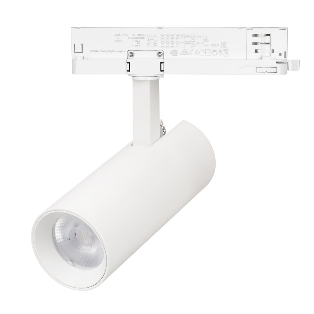 Трековый трехфазный светильник Arlight LGD-GERA-4TR-R74-20W Day4000 (WH, 24 deg, 230V, TRIAC) (IP20 Металл) 058870