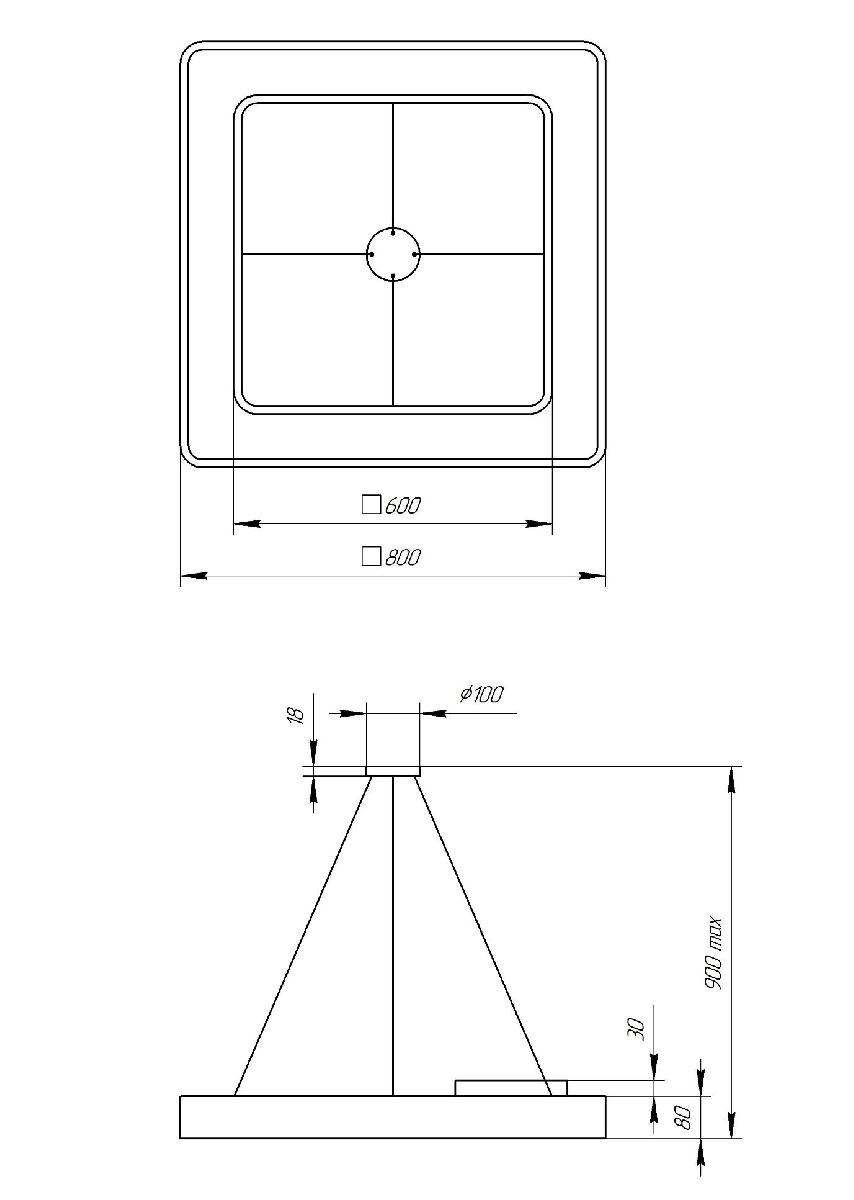 Подвесной светильник Эра Geometria SPO-162-W-40K-070 Б0050584