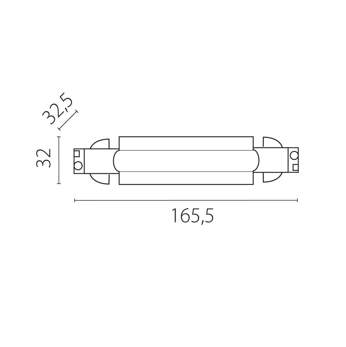 Питание центральное к треку 5040xx-(F)/(R) Lightstar Quattro 504187-FRPS