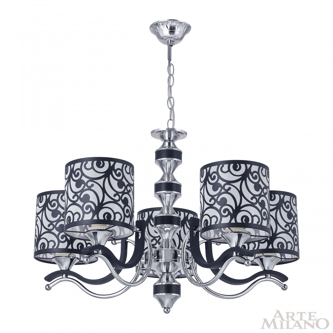 Подвесная люстра Arte Milano Florentia-4957 304957/5 Bk/Ni