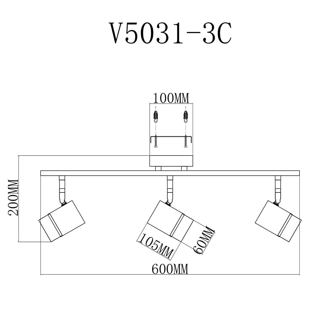 Cпот на штанге Moderli David V5031-3C