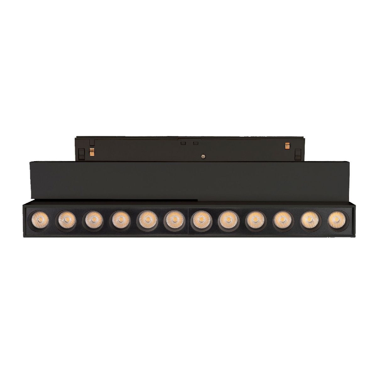 Трековый магнитный светильник Arlight MAG-ORIENT-DOTS-FOLD-S230-12W Warm3000 (BK, 30 deg, 48V, DALI) 041905