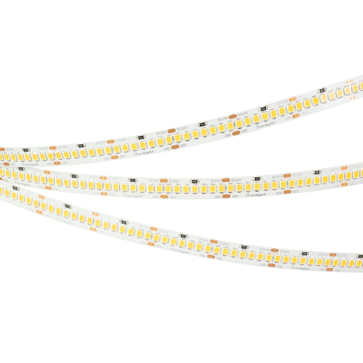 Светодиодная лента Arlight UL-A252-10mm 24V Warm3000 (11 W/m, IP20, 5m) 042319