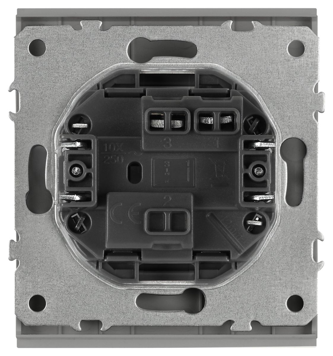 Кнопка Эра Arktik 16-1109-03 10АХ-250В алюминий Б0070396