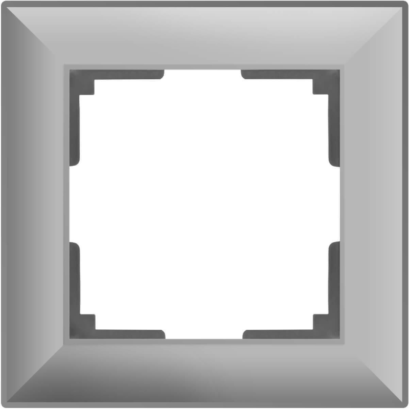 Рамка Werkel Fiore на 1 пост серебряный WL14-Frame-01 4690389109041