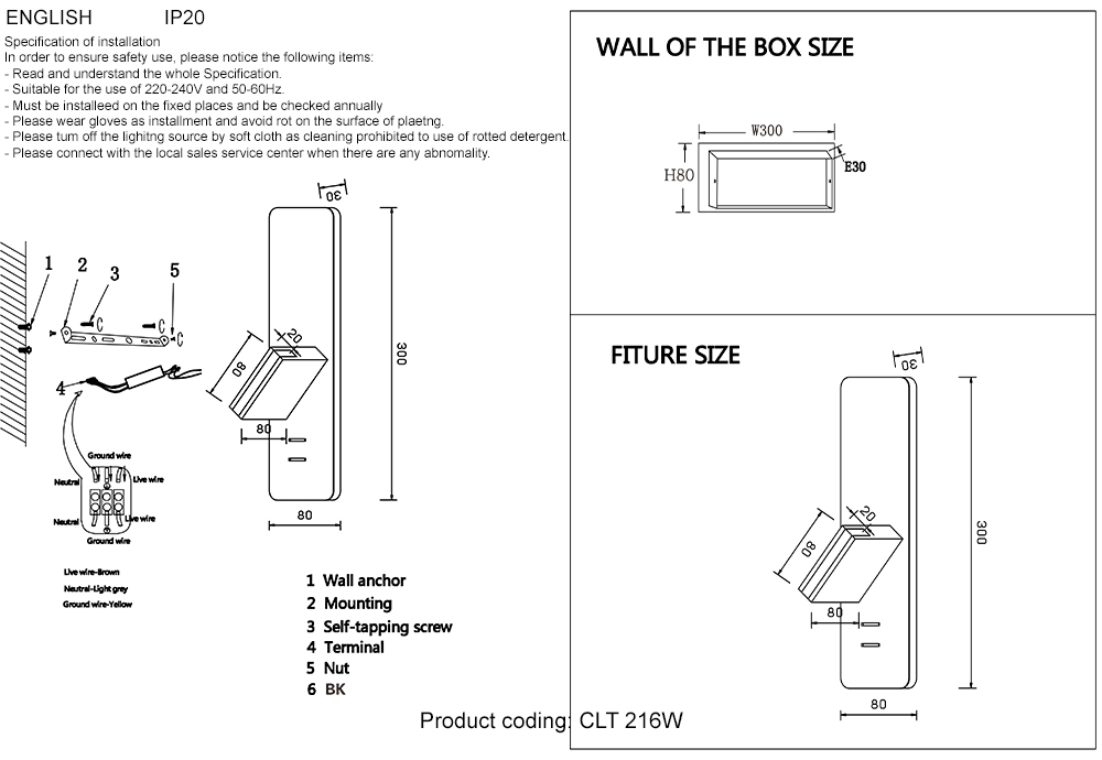 Настенный светильник Crystal Lux CLT 216W WH