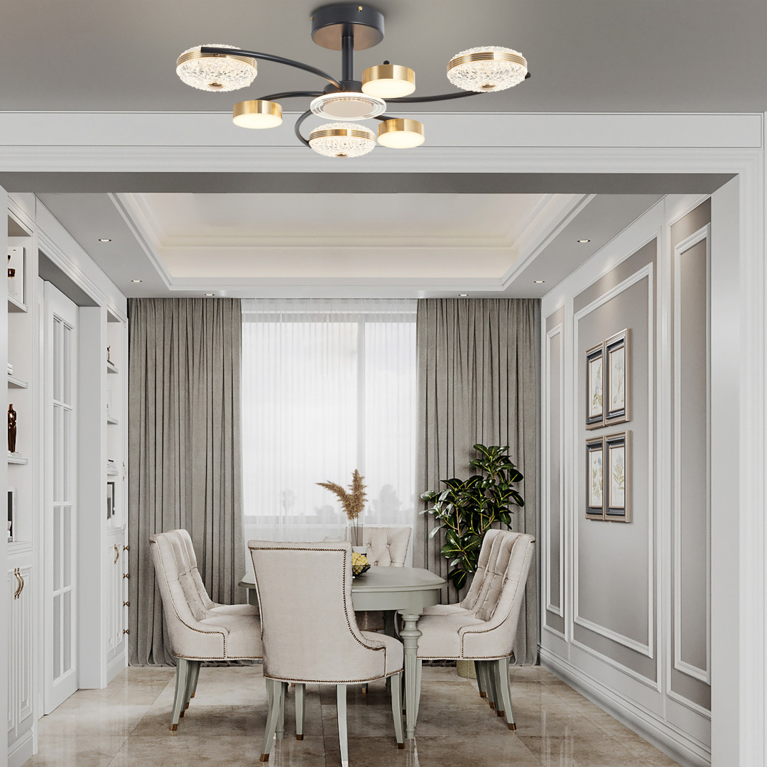 Потолочная люстра Arte Milano Ferrara 279169/3+3 BK/GD