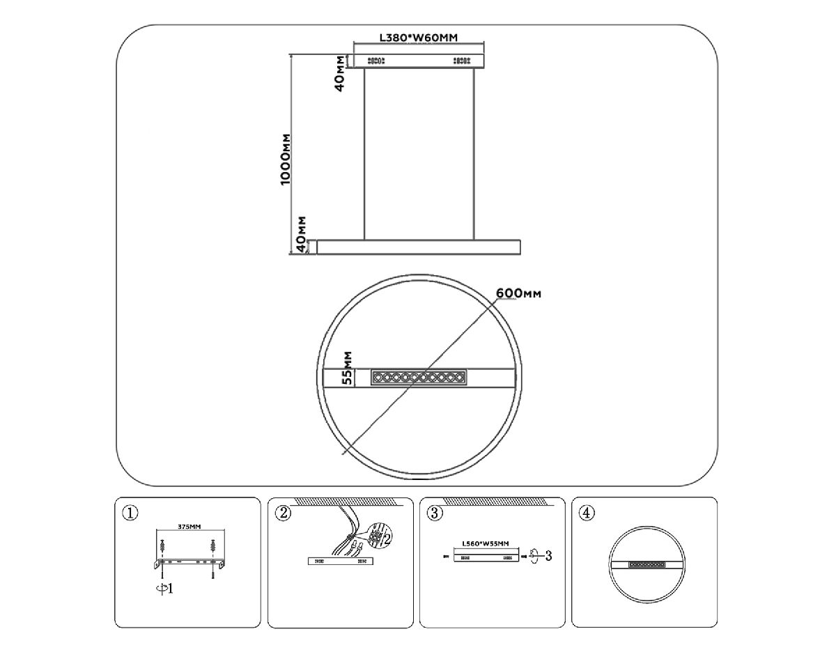 Подвесная люстра Ambrella Light Comfort LineTech FL51488