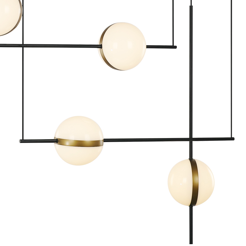 Подвесная люстра шар Delight Collection MD2062-4B black/brass