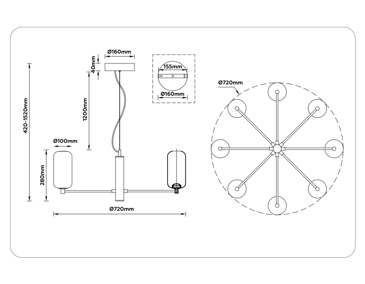 Подвесная люстра Ambrella Light High Light Modern LH11109