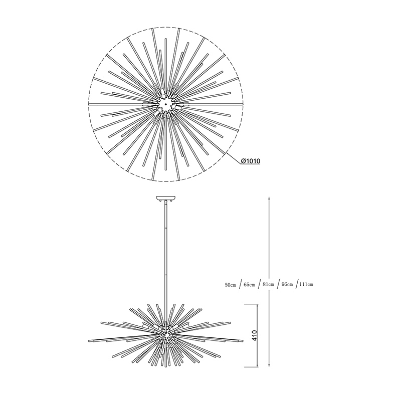 Подвесная люстра Zumaline URCHIN P0491-09E-F7DY