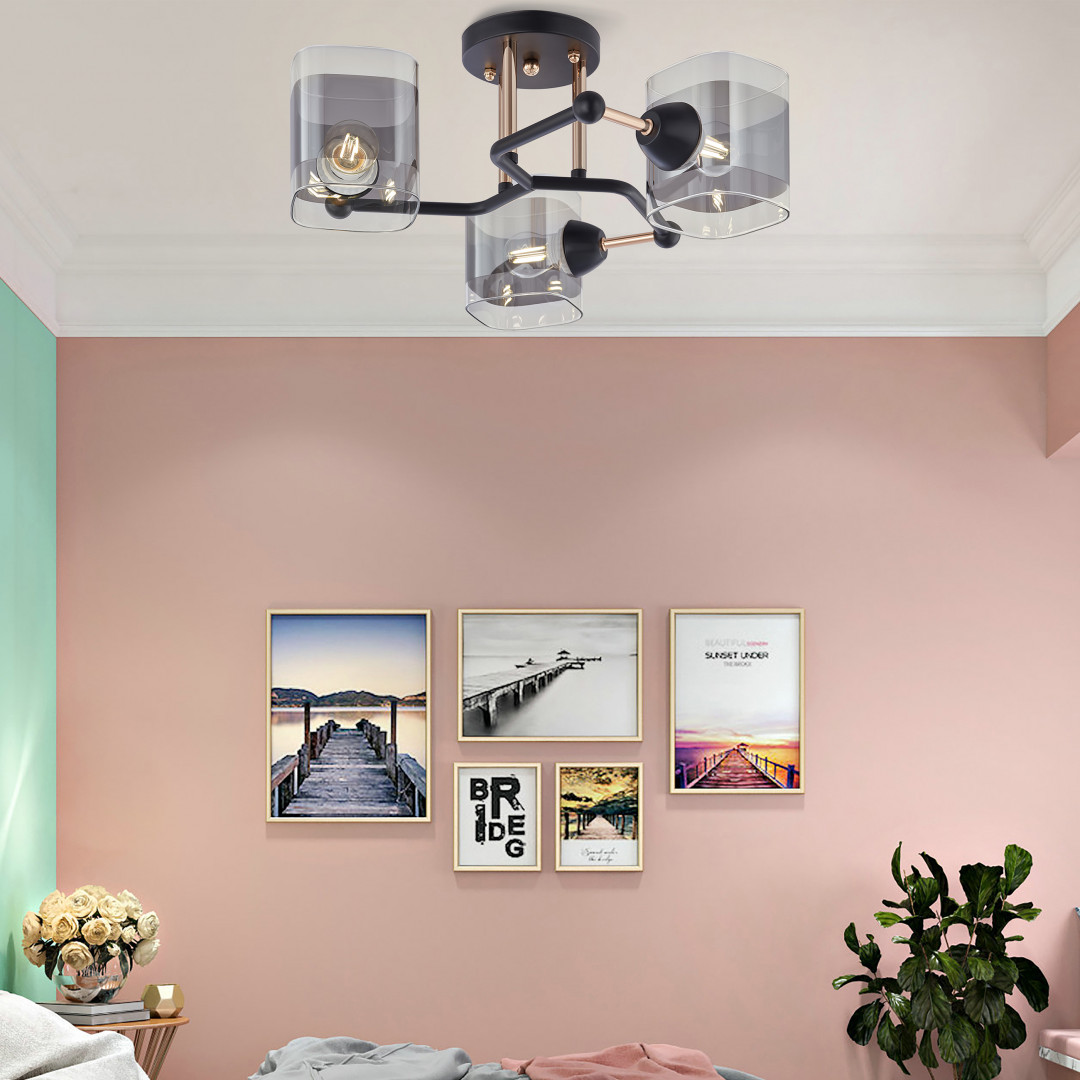 Потолочная люстра Arte Milano Amalfi 324308/3 BK+FG