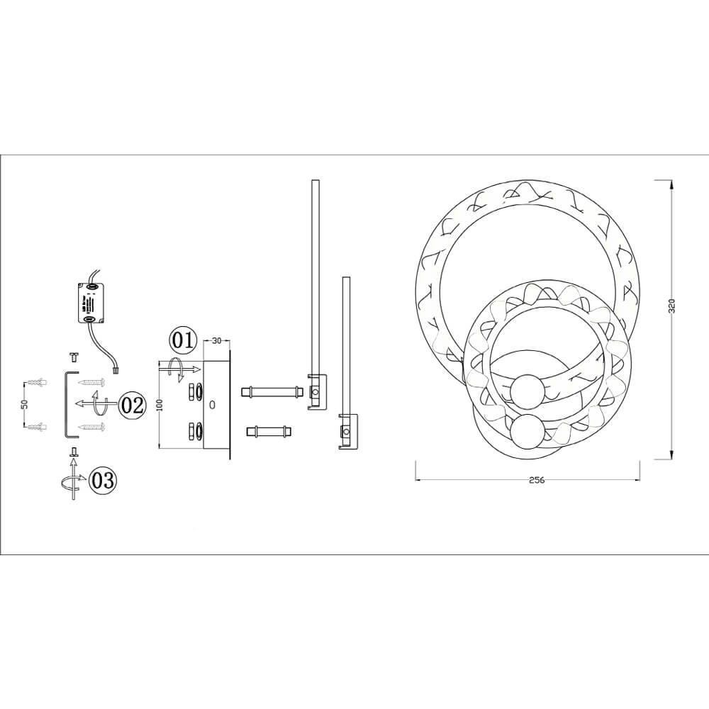 Бра Seven Fires Мейна SF7015/2W-WT
