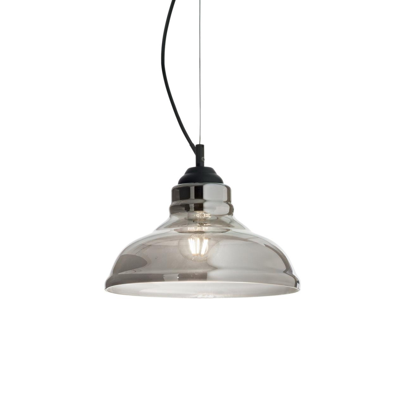 Подвесной светильник на тросе Ideal Lux Bistro SP1 PLate Fume 112343