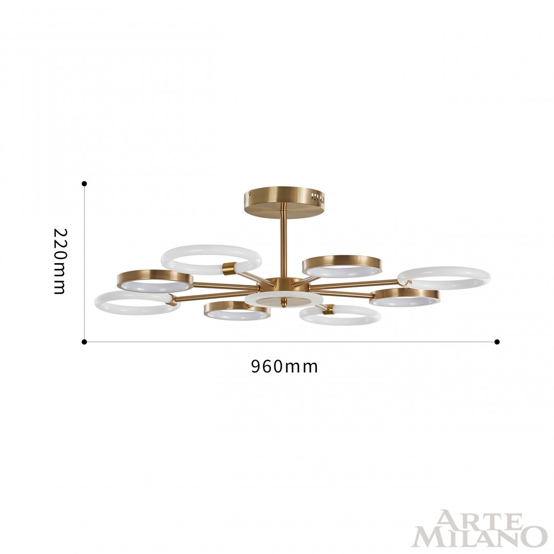 Потолочная люстра Arte Milano Neapolis 277240/8 GD