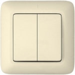 Выключатель 2-клавишный Schneider Electric Прима S56-043-B