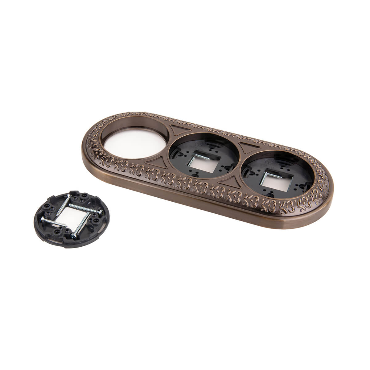 Рамка Werkel Antik Runda на 3 поста бронза WL70-frame-03 4690389106545
