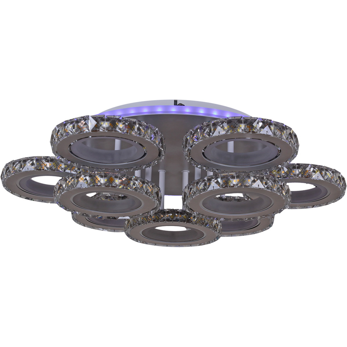 Потолочная люстра кольцо Reluce 03900-0.3-6+3A WH+CR (RGB)