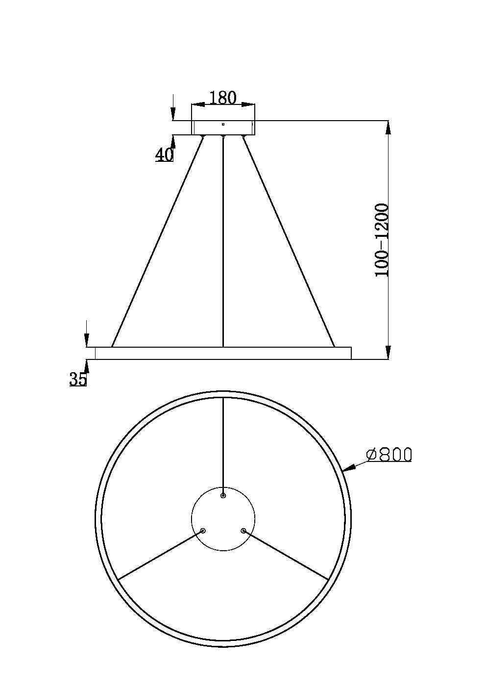 Подвесной светильник Maytoni Rim MOD058PL-L42W3K