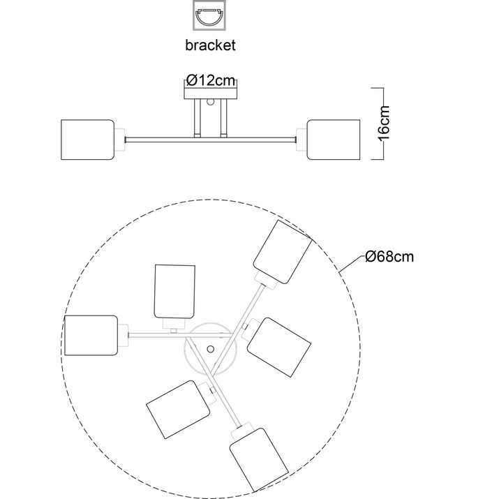 Потолочная люстра Arte Lamp Chicago A1547PL-6BK УЦ
